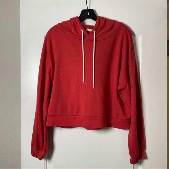 RE/DONE Red Hooded Sweatshirt - Picture 1 of 4